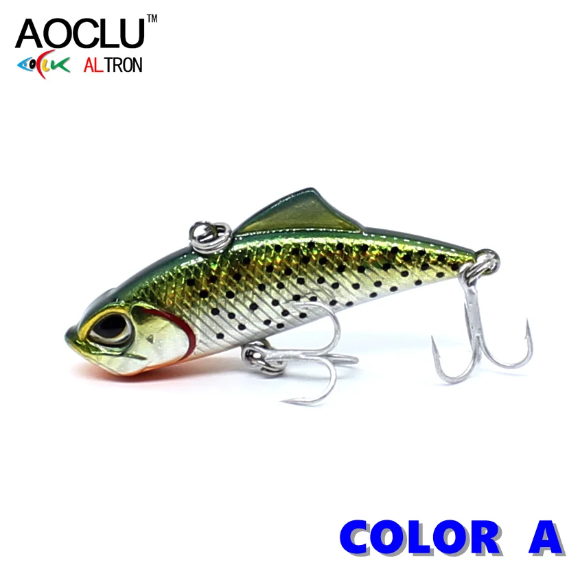 AOCLU новые рыболовные приманки 6 цветов 4,5 см 5,3 г жесткая приманка маленькая VIB рыболовная приманка s свежая соленая вода снасть оседающая на дно приманка - Цвет: color A nb605