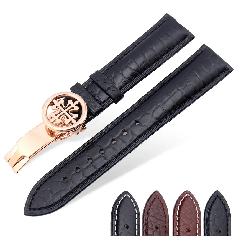 Ремешок HUXIE из крокодиловой кожи Подходит для наручных часов patek philpe мужской