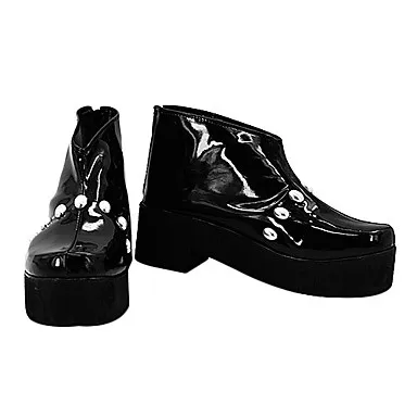 

One Piece Brook Black PU Leather Cosplay Pantshoes