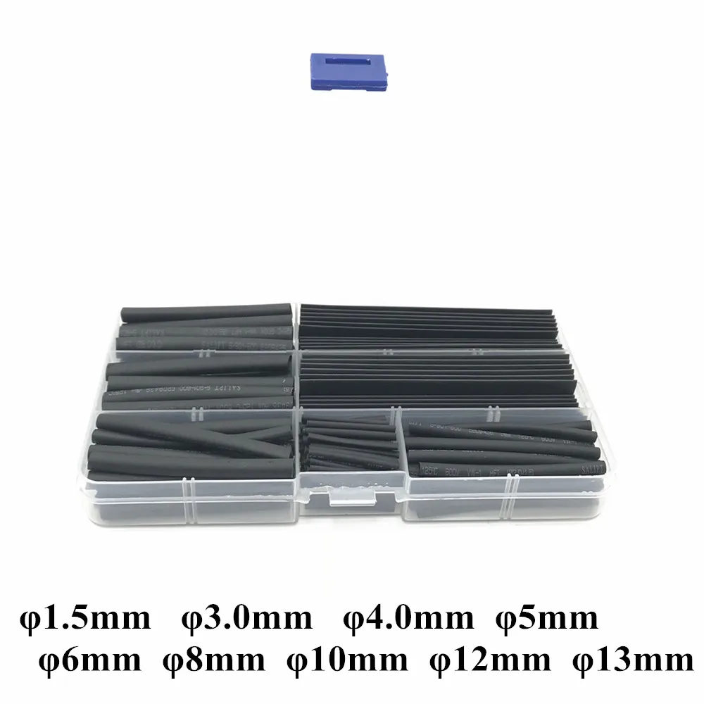 

140Pcs 1.5MM 3MM 4MM 5MM 6MM 8MM 10MM 12MM 14MM Assortment 2:1 Polyolefin Heat Shrink Tube Tubing Sleeving Wrap Wire Cable Kit