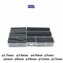 

140Pcs 1.5MM 3MM 4MM 5MM 6MM 8MM 10MM 12MM 14MM Assortment 2:1 Polyolefin Heat Shrink Tube Tubing Sleeving Wrap Wire Cable Kit