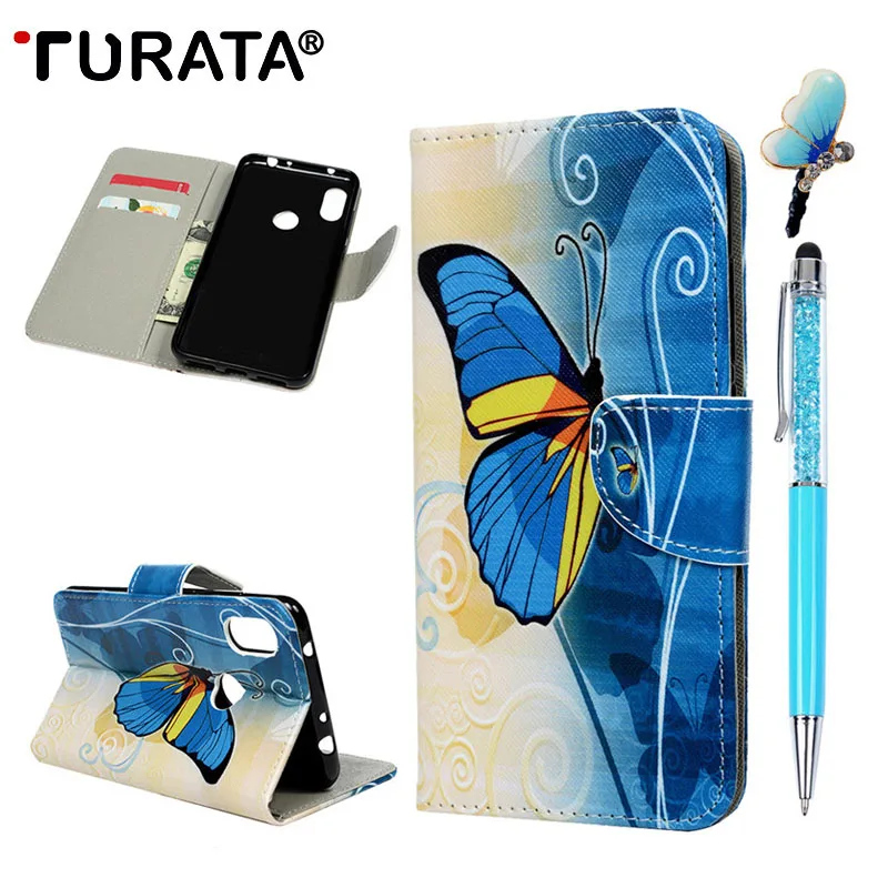 TURATA Флип кожаный чехол для Xiaomi Redmi Note 6 Coque Cover Красочный кошелек Чехол подставка