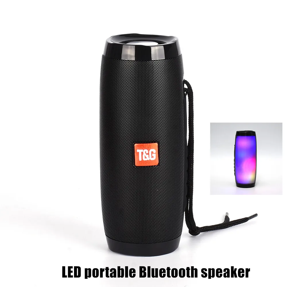 

NEW Colorful LED Lights Bluetooth Speaker HIFI Stereo Wireless Portable with Mic Hands Free Support TF FM USB Flash Subwoffer
