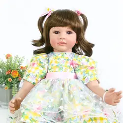 60 см силикона Reborn Baby Doll игрушки 24 дюйма винил принцесса для маленьких девочек младенцев кукла высокое качество подарок на день рождения Bebe