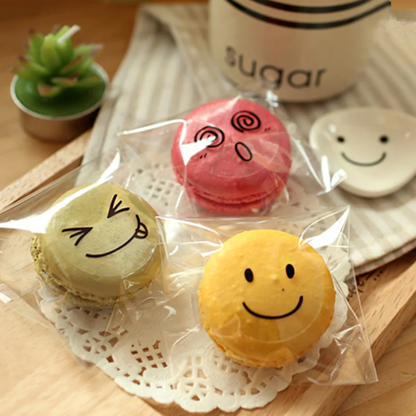

90pcs/lot Kawaii Smiley face Transparent Kraft Round Labels Stickers Handmade Stickers Labels Paper Seal Adhesive Labe