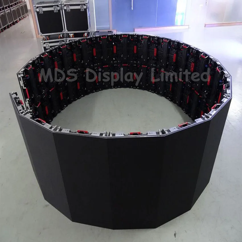 

curve led screen p3.91 die-casting aluminum cabinet indoor full color led display screen for rental advertising