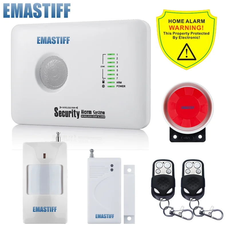 IOS & android App control 7 wireless &3 wired zone Relay control home security gsm alarm system Russian,Poland,Czech