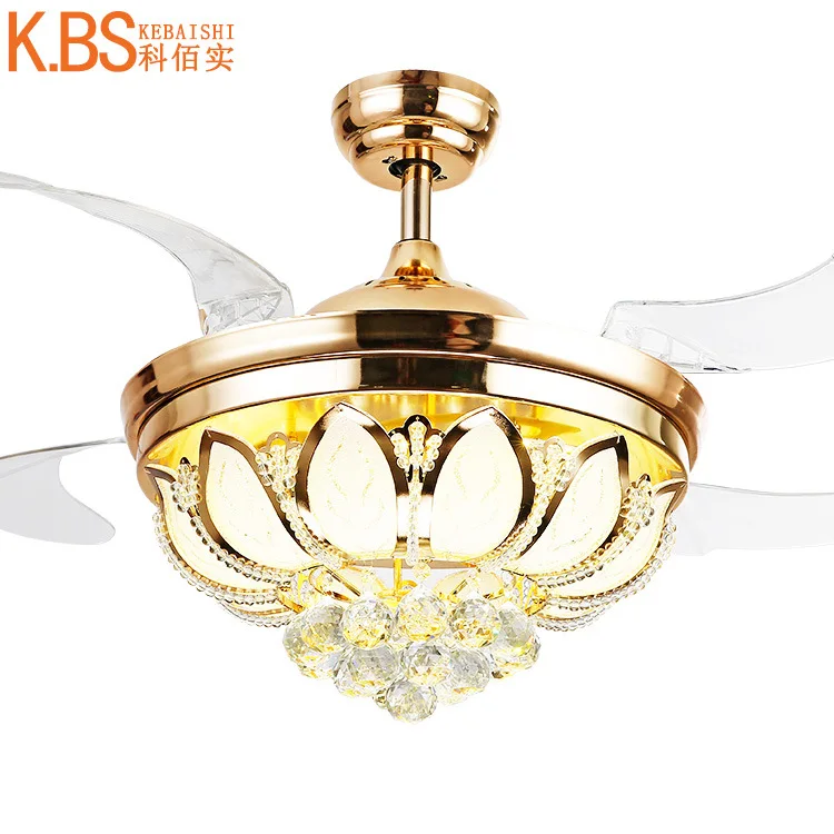 

YOOK LED Chandelier Invisible for Living Room Remote Control Chandelier Lotus Crystal Chandelier 110V 220V