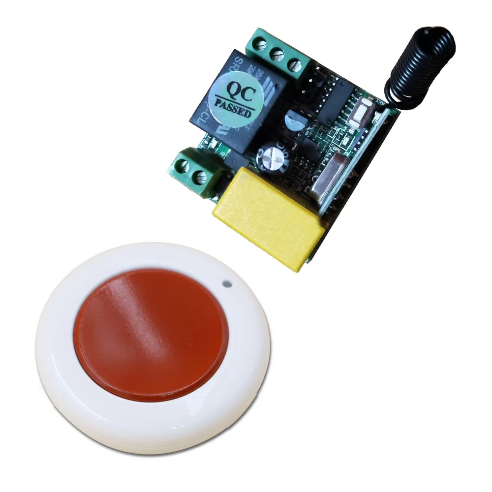

Mini AC 220V 10A Relay 1CH 1 CH Wireless Remote Control LED Light Switch Radio Receiver and RF Roundness Transmitter