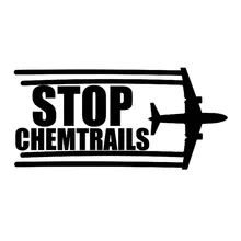 17,2*8,2 см креативный стоп Chemtrails виниловый автомобильный стикер наклейка черные крутые внешние аксессуары боковое украшение эмблема значок окна