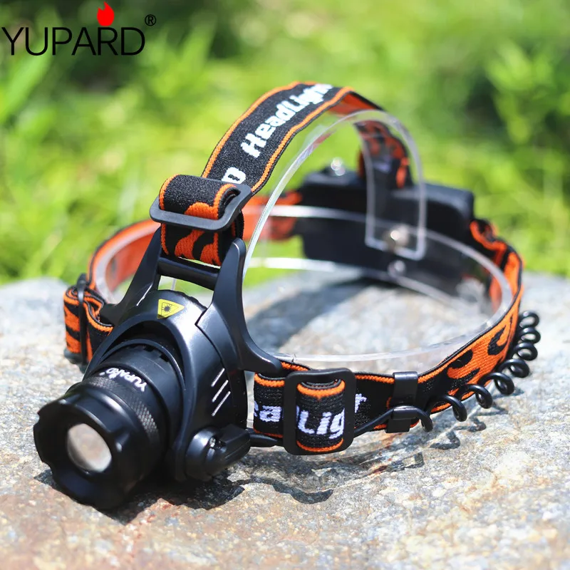 Светодиодный налобный фонарь YUPARD XM-L T6 фонарик 18650 с аккумулятором перезаряжаемый