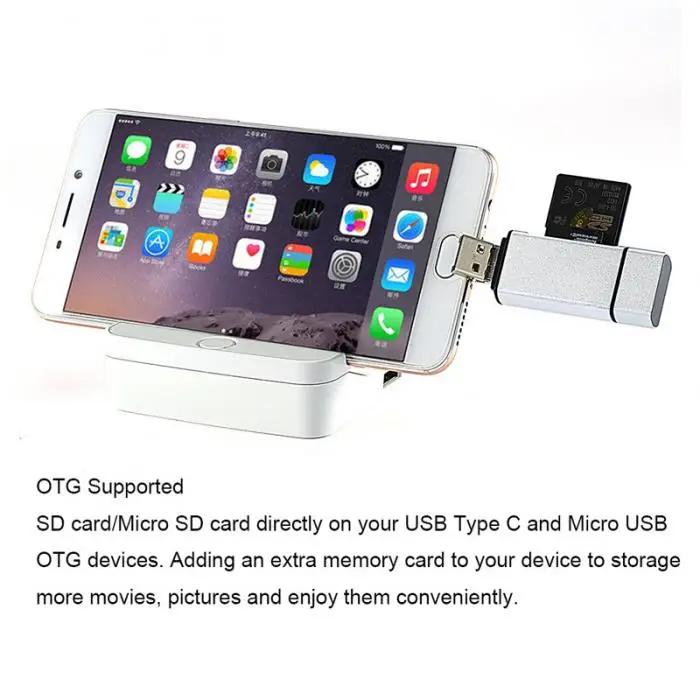 Новый 5 в 1 Мультифункциональный Тип C USB C/USB A/Micro USB TF/SD OTG USB 2,0 Card Reader для samsung смартфонов Macbook