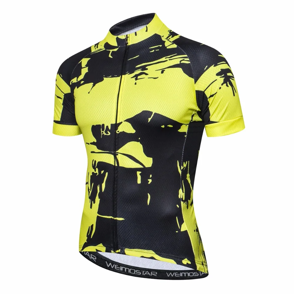 2018 الأصفر برو فريق الدراجات جيرسي ropa ciclismo جاف سريعة الرياضة جيرسي الدراجات دورة دراجة ارتداء الملابس جيرسي