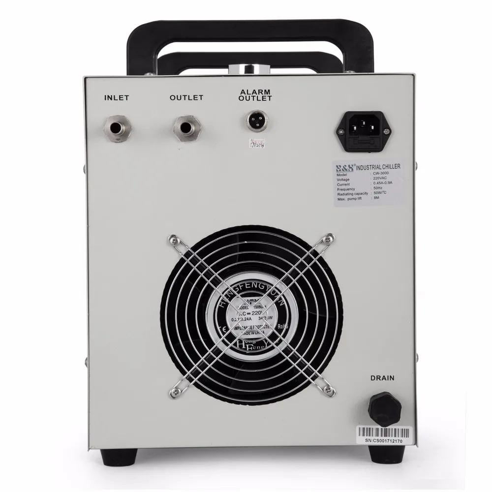 CW3000 промышленный охладитель воды для 60 Вт/80 Вт шпиндель охлаждения сварки