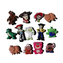 12 шт. высококачественные рисунки из мультфильма ПВХ Choe Подвески аксессуар пряжки подходят браслеты Croc jibz пуговицы детский подарок