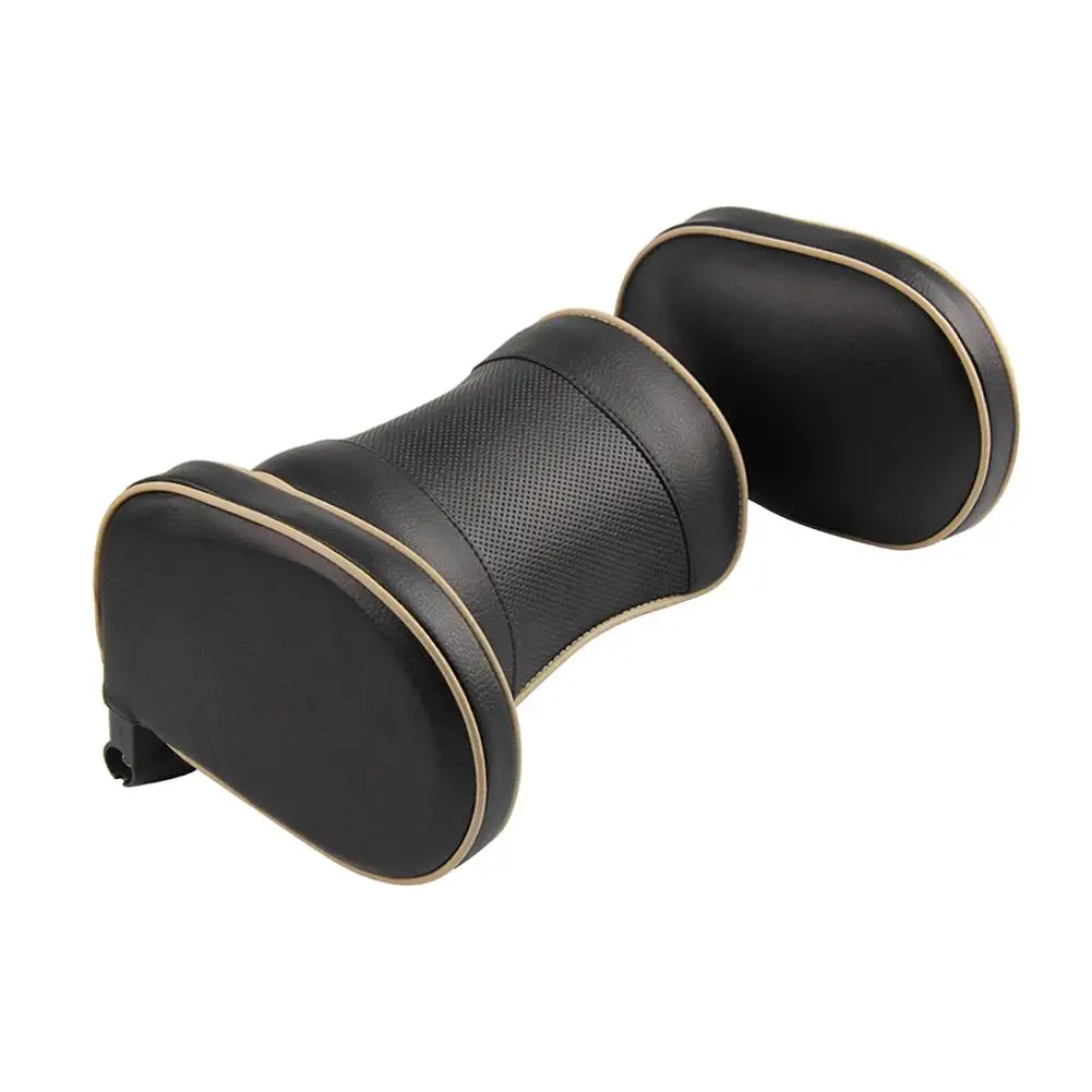 

Car Leather Cervical Sleeping Pillow Space High-Elastic Nylon Retractable Comfortable Support Car Seat Headrest Neck Side Pillow