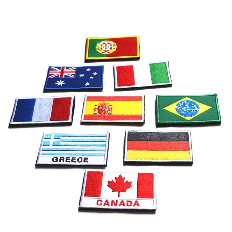 

Embroidered Country Flag Badge 3D Tactical Badges Fabric Cloth Combat Armband badges