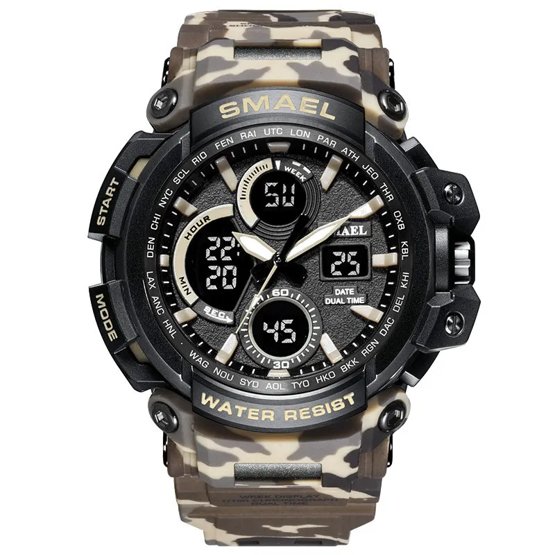 

Sport Watches 2019 Men Watch Waterproof LED Digital Watch Male Clock Relogio Masculino erkek kol saati SMAEL 1708MC Men Watches