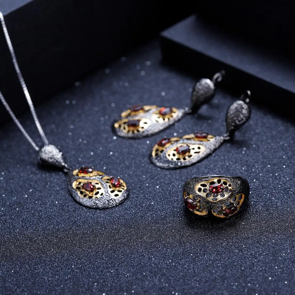 GEM'S BALLET 1.26Ct натуральный родолит Гранат 925 серебро оригинальный ручной работы