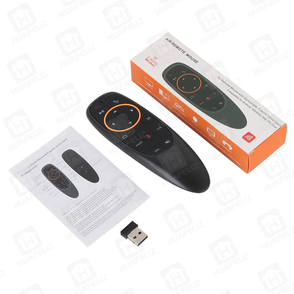 G10S Air Mouse Voice Control  Gyro Sensing Game Voice control 2.4GHz Wireless  Smart Remote Control for Android TV BOX