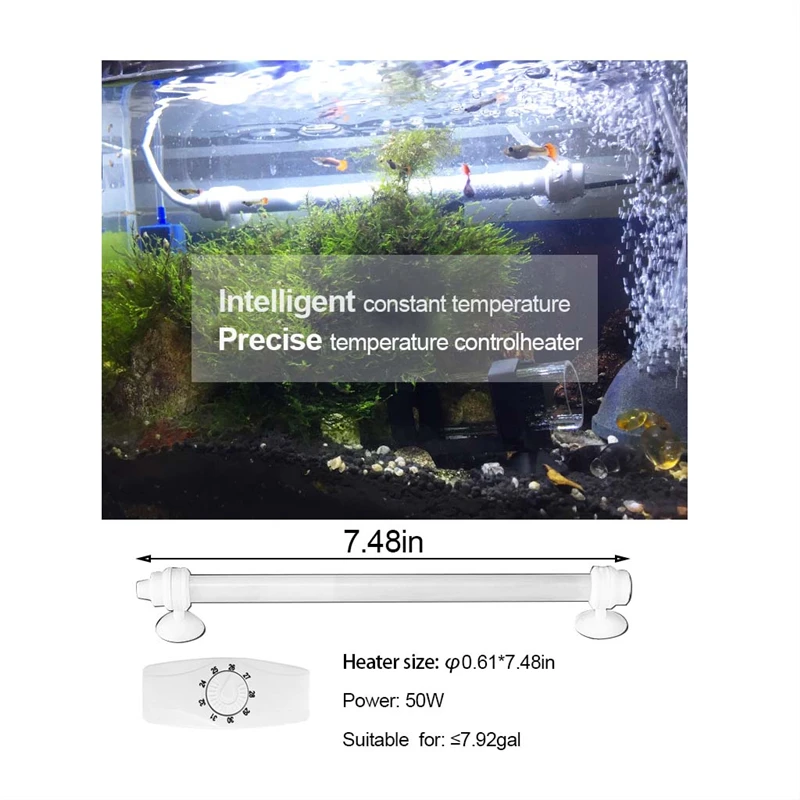 50/100/300 Вт аквариум постоянное нагревание температуры стержень рыба водонагреватель бак стержень автоматический термостат погружной