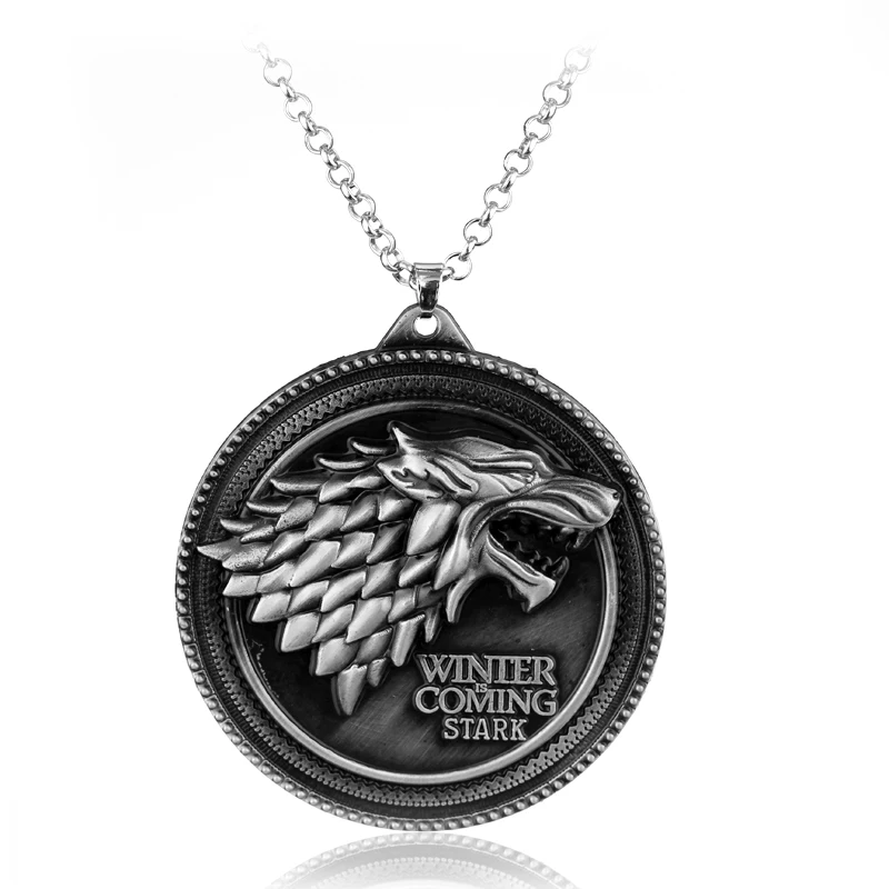 

personalized jewelry Movie Game of Thrones Series Collier Stark Family Goshawk Head Badge Necklace Pendant factory outlet