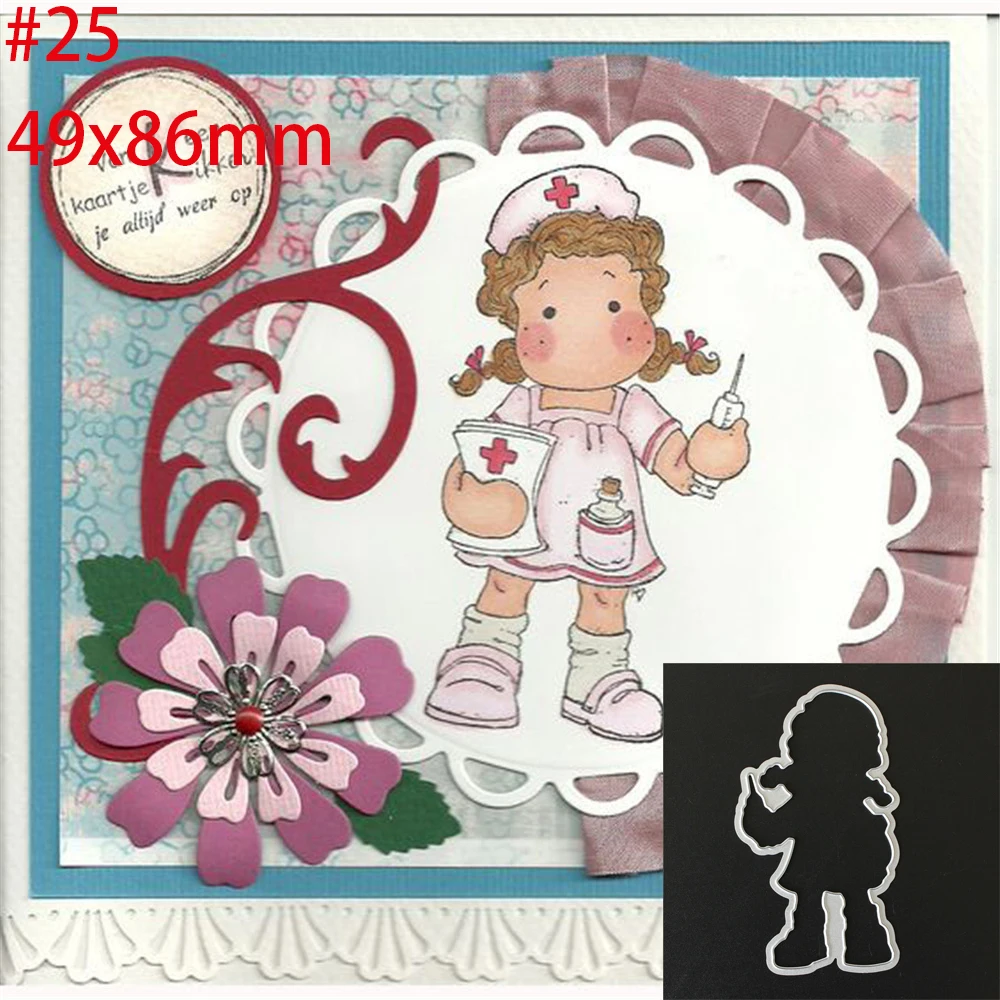 Decorative Girl Clear Stamps Scrapbooking Cutting Dies Stencils Embossing Decorative Girl Clear Stamps Scrapbooking Cutting Dies Stencils Embossing