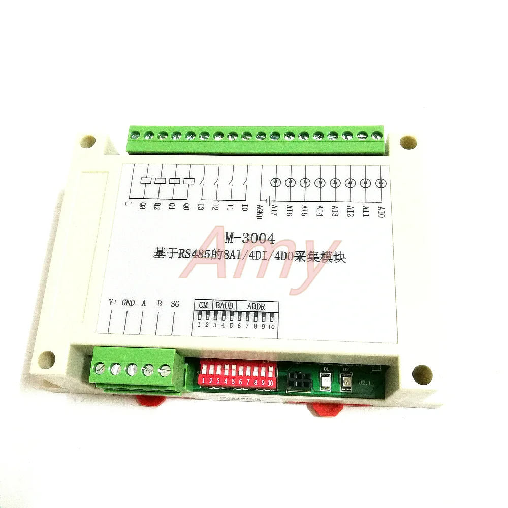 RS485 модуль сбора данных 8AI/4DI/4DO Modbus RTUcommunication