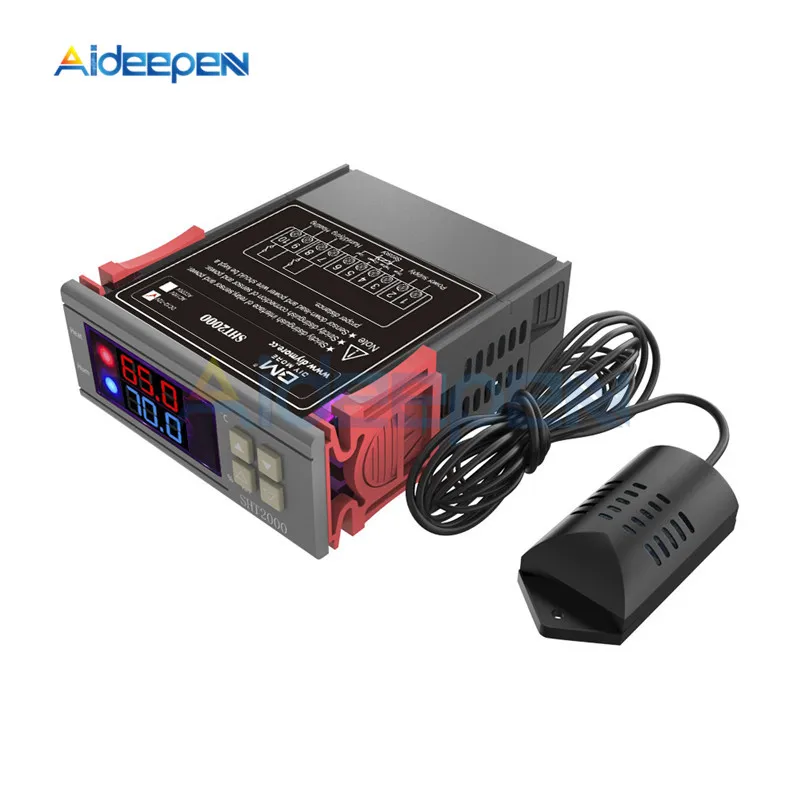 AC 110-220V DC 12 V-72 V STC-100 STC-1000 SHT2000 STC-3000 Цифровой термостат регулятор температуры термометр датчик гигрометр - Цвет: SHT2000 AC 110-220V