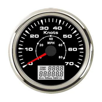 

100% Waterproof GPS Speedometer Odometer Gauge 0-70Knots 0-80MPH With 8 Colors Backlight 3-3/8 Fit Car Boat 12V/24V
