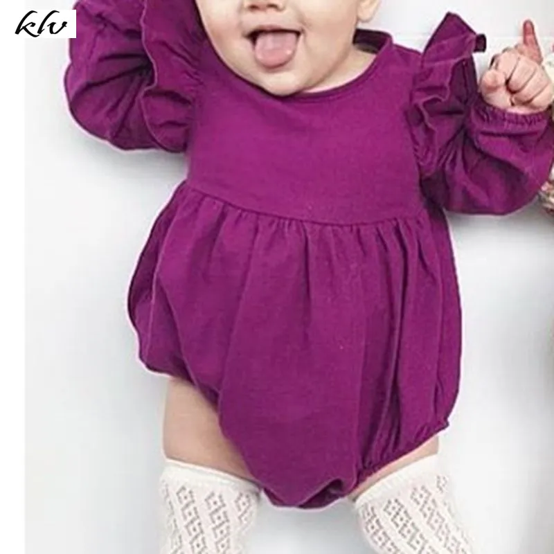 

Cute Newborn Baby Girls Kids Romper Outfits Suit Casual Long Sleeve Cotton Romper Toddler Kids Playsuit Clothes