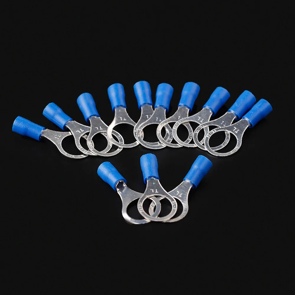 25pcs New blue 2 10 Insulated Electrical Power Wire Ring Connectors 16
