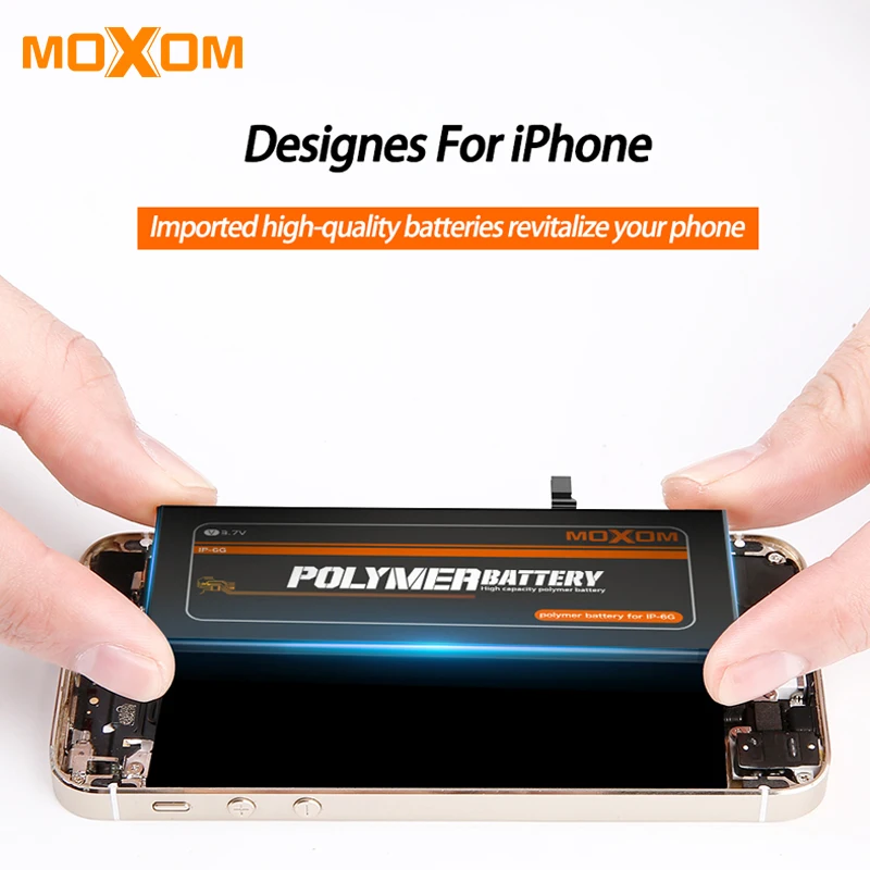 Аккумулятор MOXOM для iPhone 6 6G 1710 мАч Сменный аккумулятор литий полимерный высокой