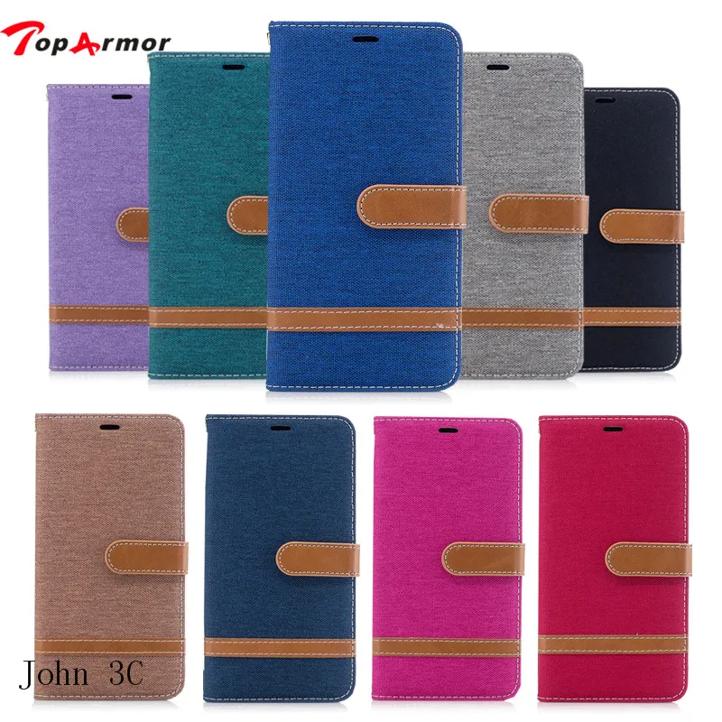 

TopArmor Case Denim+Leather Cover For Samsung Galaxy S7 Edge Card Slots Wallet Flip phone Shell For Samsung G9350 Phone Cases