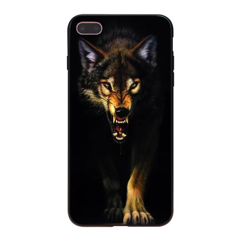 MaiYaCa angry Animal wolf высококачественный чехол для телефона iPhone 8 8plus 7 7plus 6 6S Plus X XS XR XSMax 5 5S SE Coque Shell - Цвет: 1