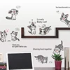 Adhesivo de gato para pared de PVC, pegatinas de fondo de sala de estar para niños, decoración del hogar ► Foto 1/5
