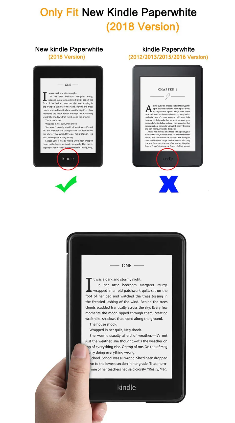 Чехол для нового Amazon Kindle paper белый 2018 Магнитный чехол умный e-reader тонкий Kindle paper белый 4 бумажный PU кожаный чехол