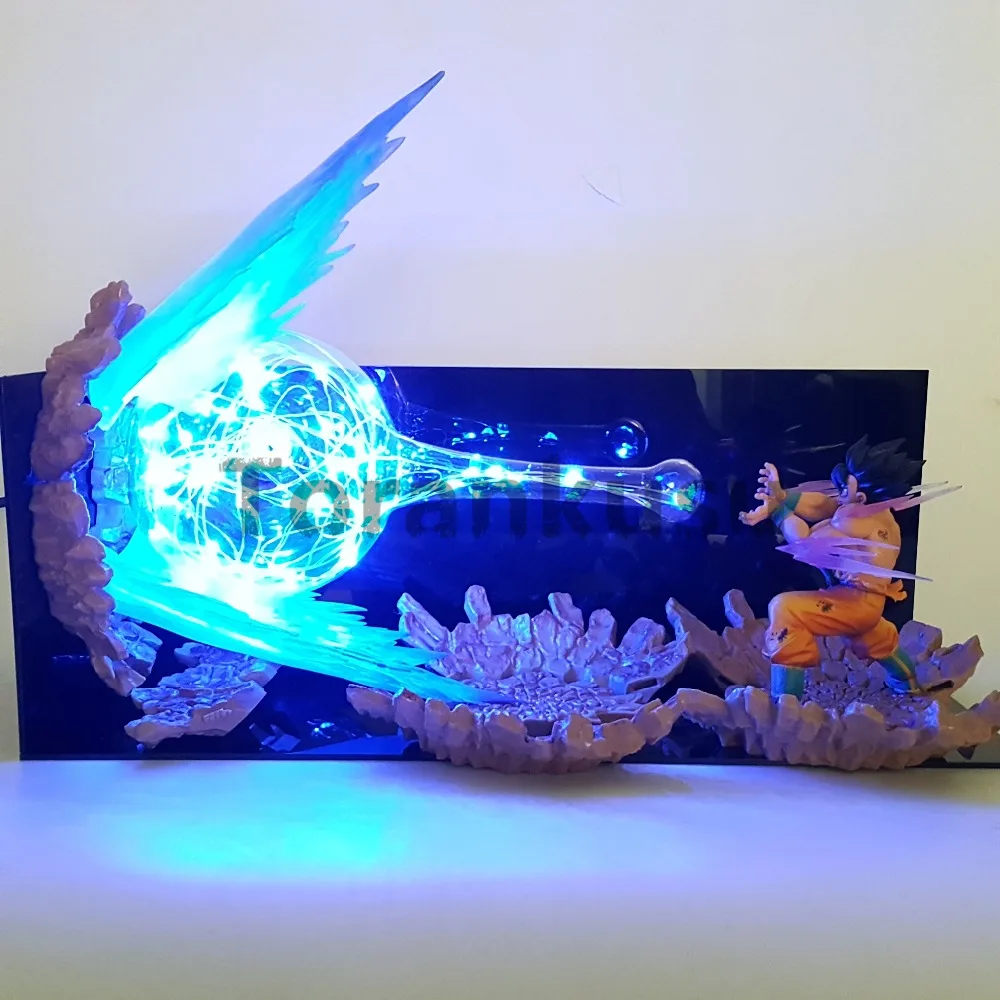 Dragon Ball Z фигурка модель игрушки Сон Гоку Kamehameha светодиодный взрыв сцены DIY фигурка игрушки Dragon Ball и super Goku