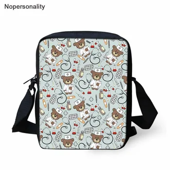 

Nopersonality Famous Design 3D Nurse Bear Print Women Mini Messenger Bag Ladies Travel Small Handbag Fashion Single Shoulder Bag