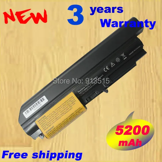 High quality 5200mAh Laptop font b Battery b font For IBM Lenovo ThinkPad T400 R400 41U3198