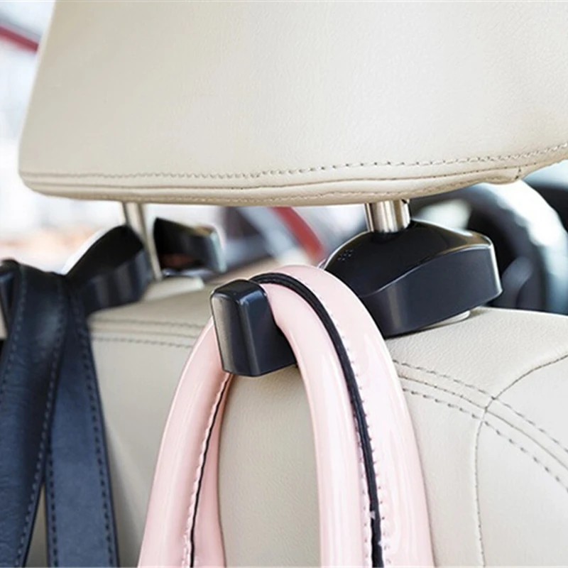 

1pair/2pc Universal Car Chair Back Hidden Multi-Functional Hook Truck Headrest Organizer Vehicle Fastener Clip Auto Accessories