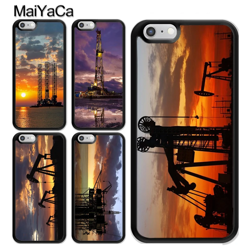

MaiYaCa Drilling Oilfield At Sunset Coque Accessories For iPhone 6 6S 7 8 Plus X XR XS MAX 5S SE Case TPU Phone Cover