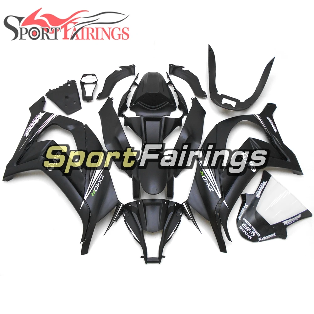 Матовые черные Обтекатели из АБС-пластика для Kawasaki ZX10R ZX-10R 2011 2012 2013 2014 кузова