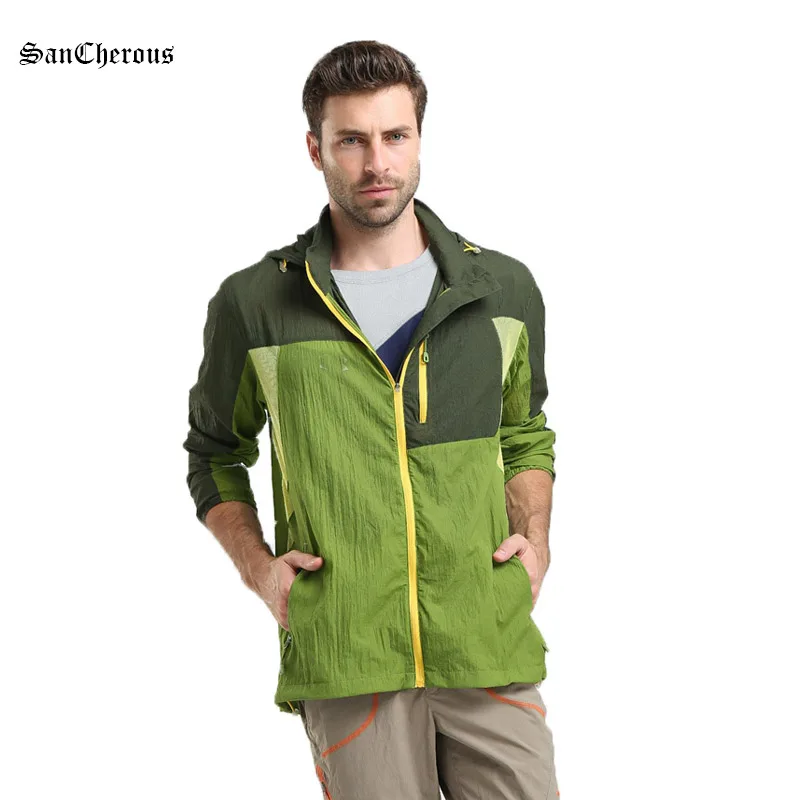 High Quality Summer UV Protection Men Windbreaker Windproof Light