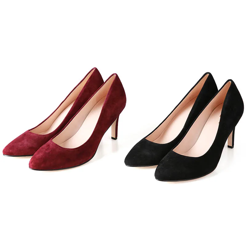 Женские пикантные туфли на высоком каблуке; женские тонкие туфли из лакированной кожи; Узкие туфли на тонком каблуке для работы; цвет черный, красный