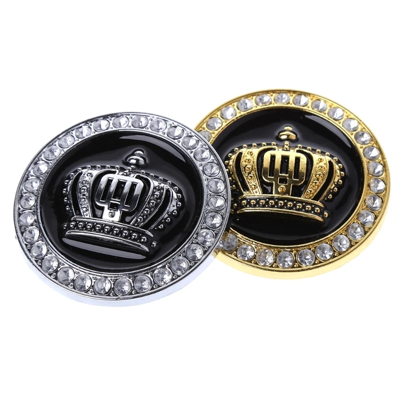 Auto Car 3D Diamond Crown Metal Badge Stickers Decals Personalized Decoration