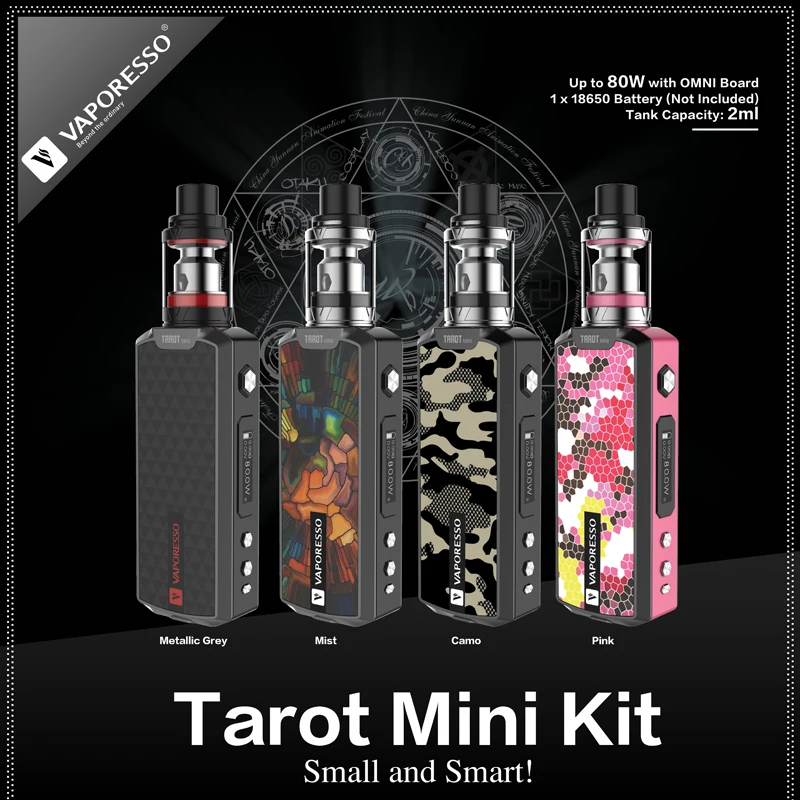 Vaporesso Tarot Mini 80 Вт TC 0 91 'OLED распылитель стартовый комплект с баком 2 мл серия эко