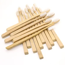 DR. PERFECT 100 шт./лот квадратная стильная бамбуковая Зубная Щетка Оптом Экологичная деревянная бамбуковая зубная щетка для ухода за полостью рта с мягкой щетиной