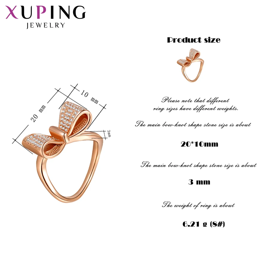 Xuping Роскошные модные кольца с покрытием из розового золота свадебные кольца ювелирные изделия подарки на день святого Валентина для женщин S31-10022