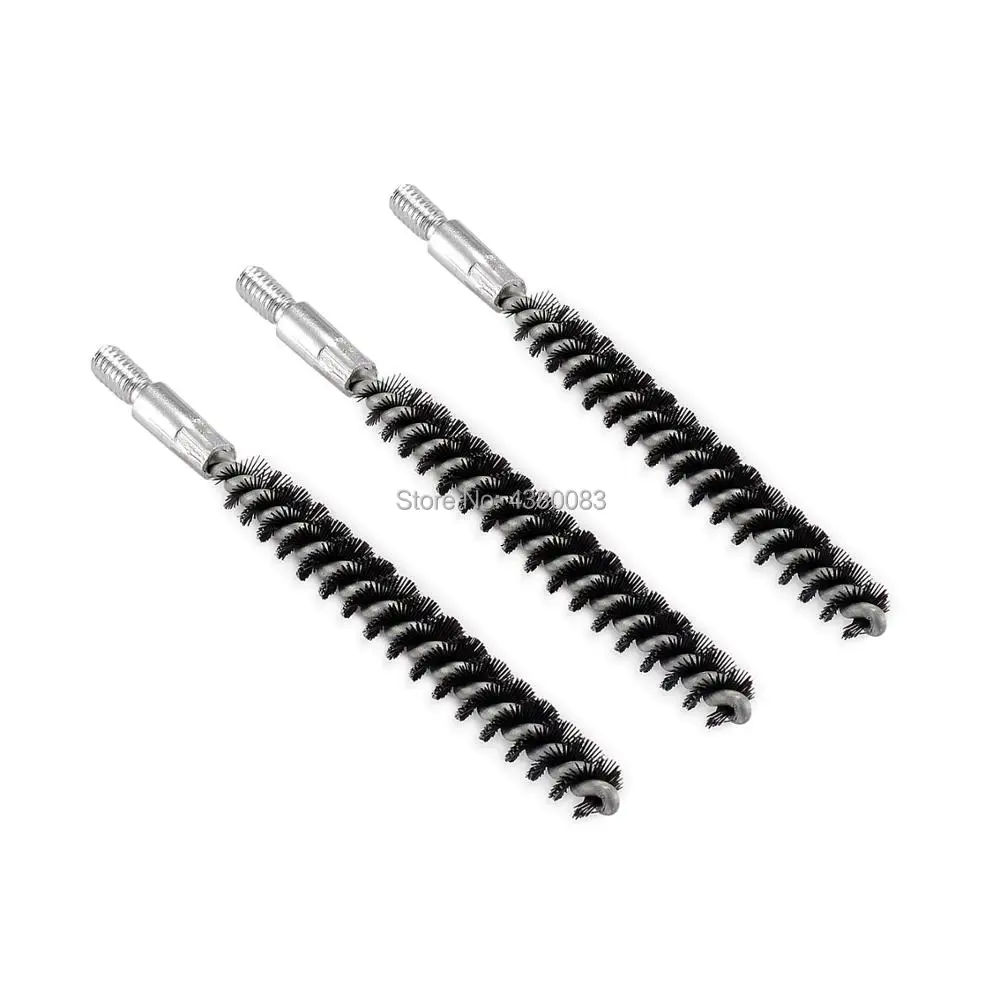 Pack of 3 Nylon Bristle Bore Long Brush .22 cal 8x32 Thread for Gun